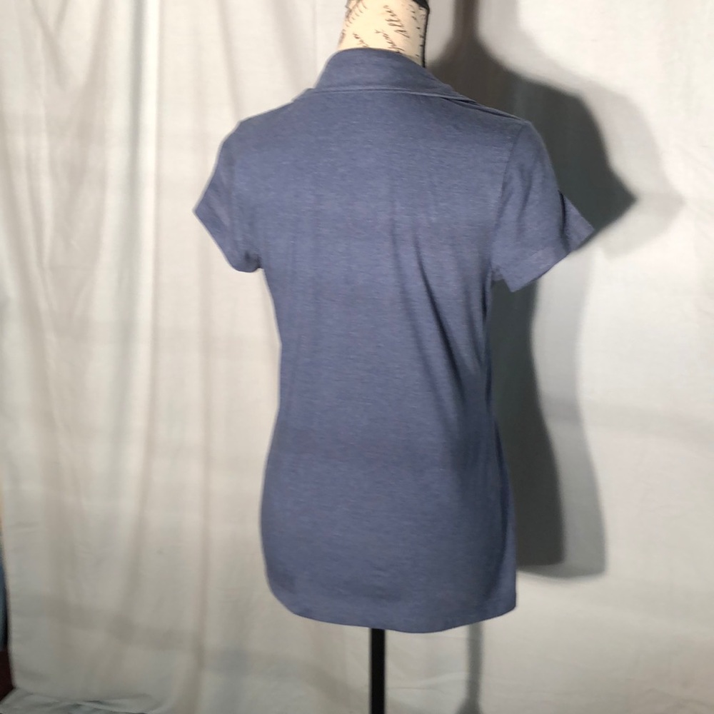 Blue short sleeved collared shirt - Picture 2 of 3